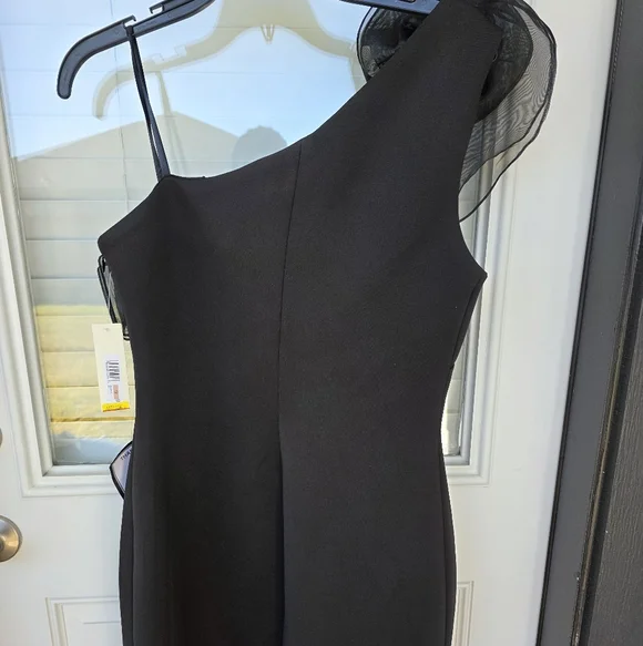 $208 Eliza J Women One-Shoulder Rosette-Detail Evening Gown Sz 10 NWT Old Money - Picture 14 of 14